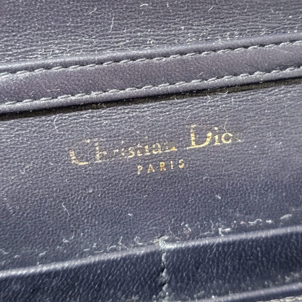 Authentic CHRISTIAN DIOR Metallic Brushed Calfskin Diorama Wallet on Cha… - Picture 15 of 16